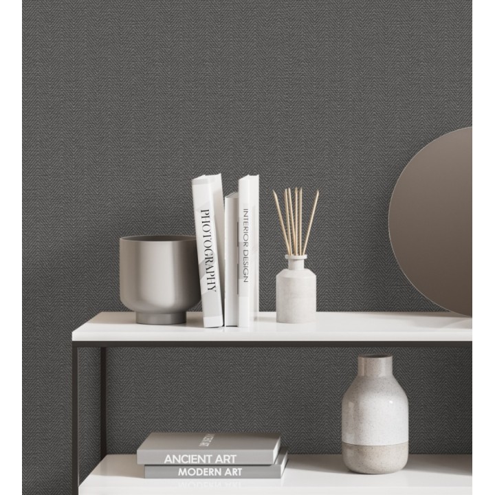 Papel pintado textil de espigas con relieve - Delhi 680979