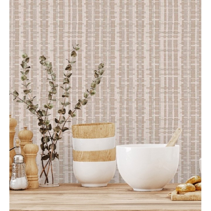 Papel pintado efecto tejido de cañas - Kisala 680982