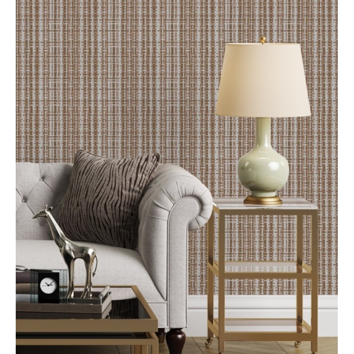 Papel pintado efecto tejido de cañas - Kisala 680984