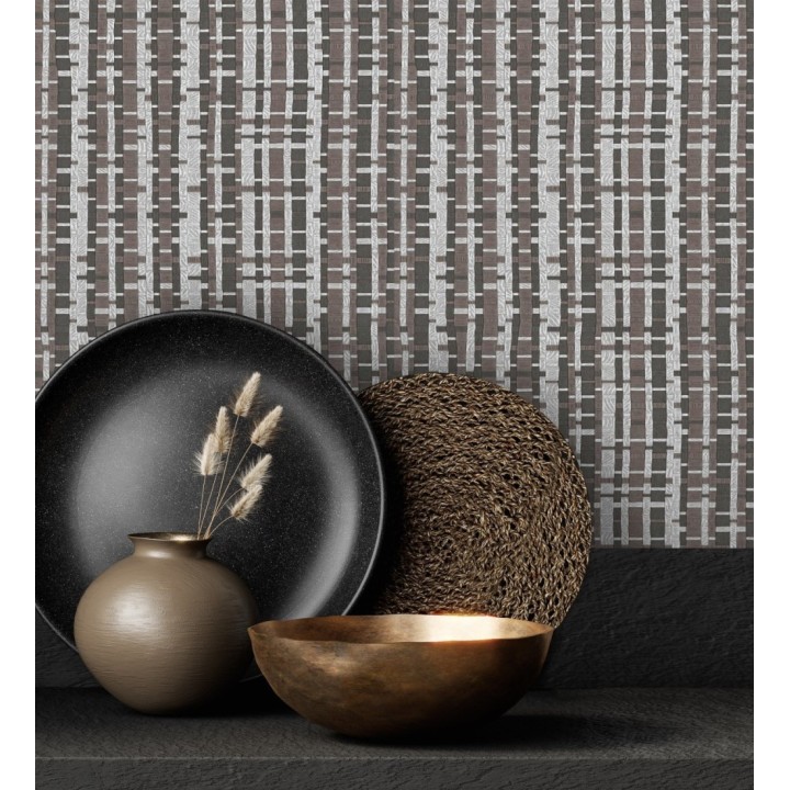 Papel pintado efecto tejido de cañas - Kisala 680985