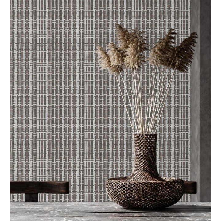 Papel pintado efecto tejido de cañas - Kisala 680985