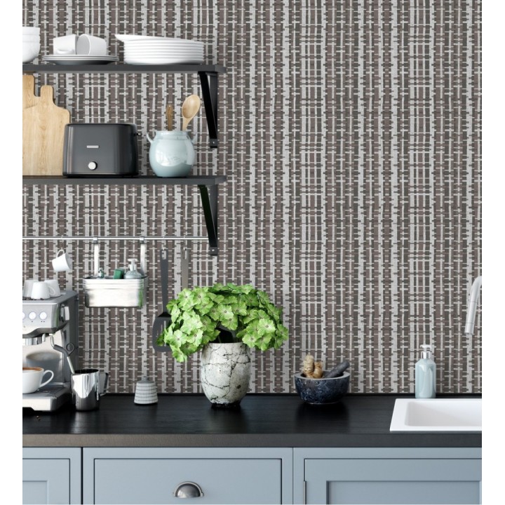 Papel pintado efecto tejido de cañas - Kisala 680985