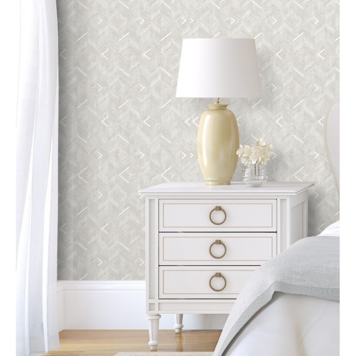 Papel pintado mosaico de madera texturizado - Hout 680992