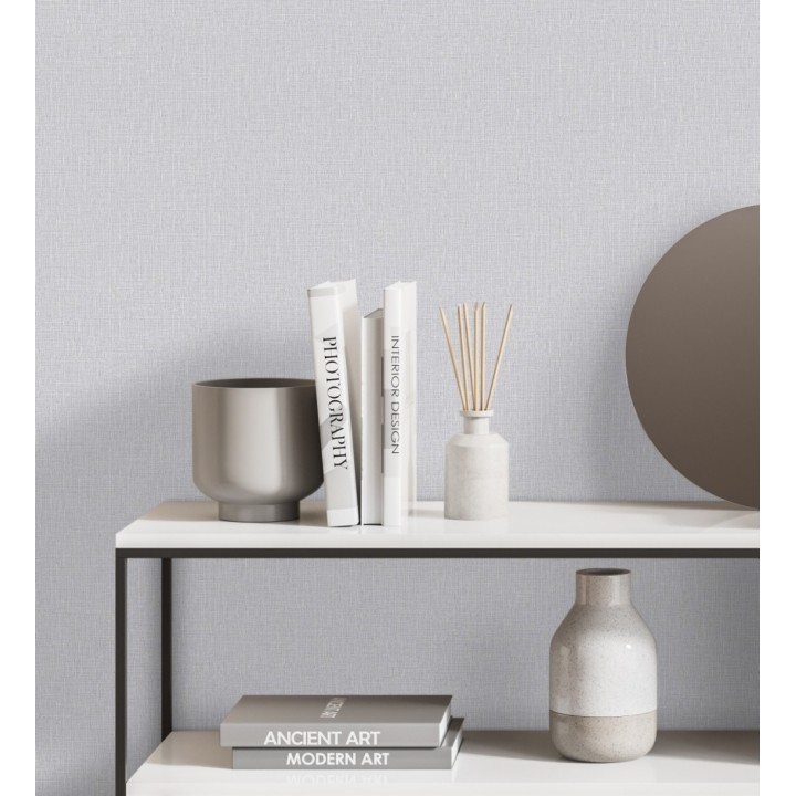 Papel pintado efecto lino ligeramente texturizado - Vernon 681008