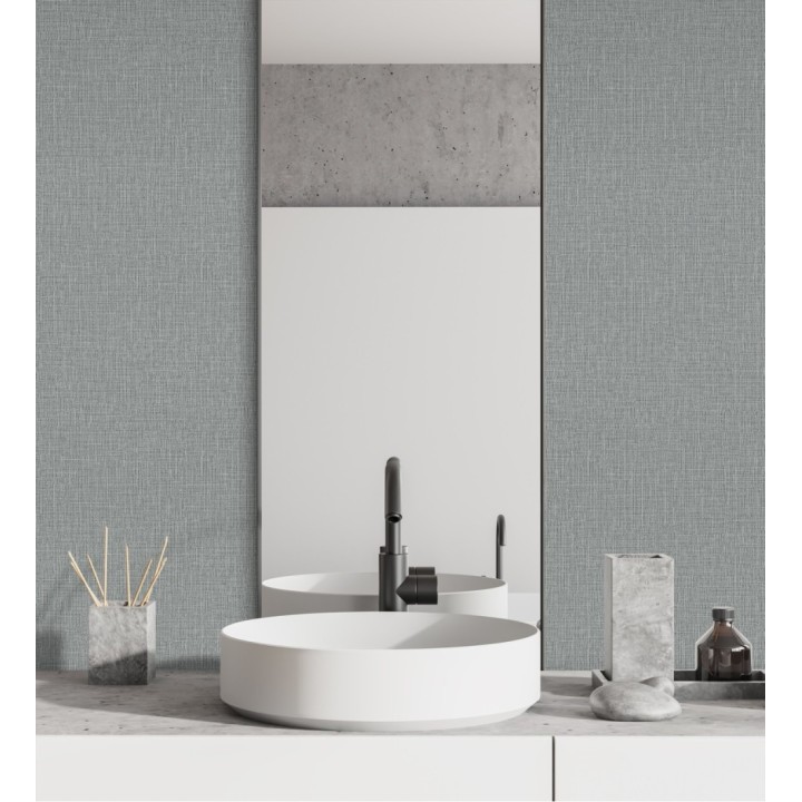 Papel pintado efecto lino ligeramente texturizado - Vernon 681009