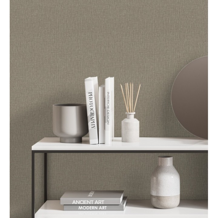 Papel pintado efecto lino ligeramente texturizado - Vernon 681011