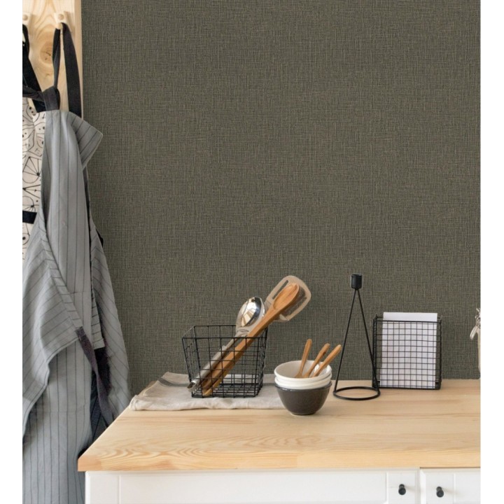 Papel pintado efecto lino ligeramente texturizado - Vernon 681012