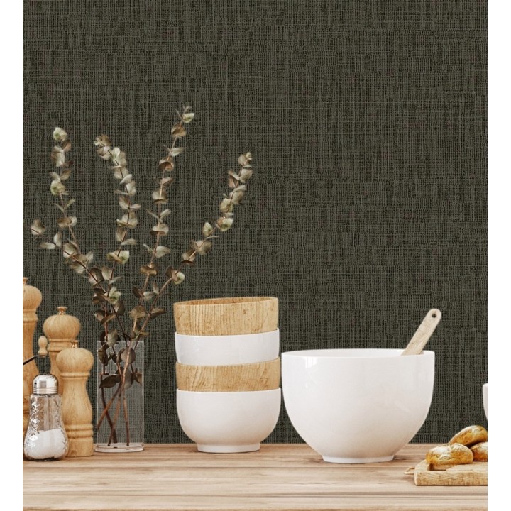 Papel pintado efecto lino ligeramente texturizado - Vernon 681013