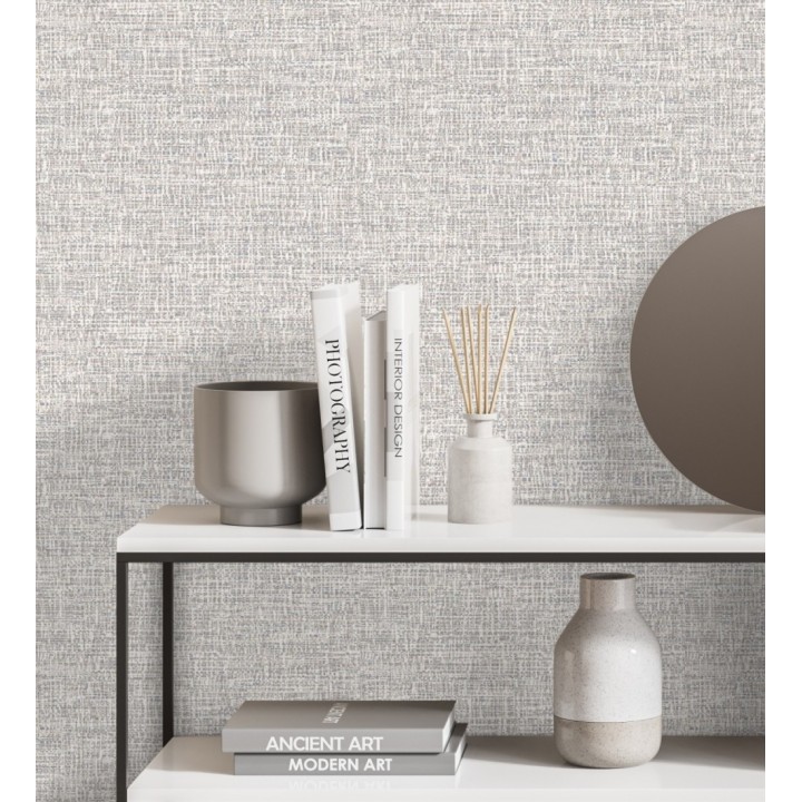 Papel pintado imitación fibras de algodón jaspeadas - Kilamba 681015