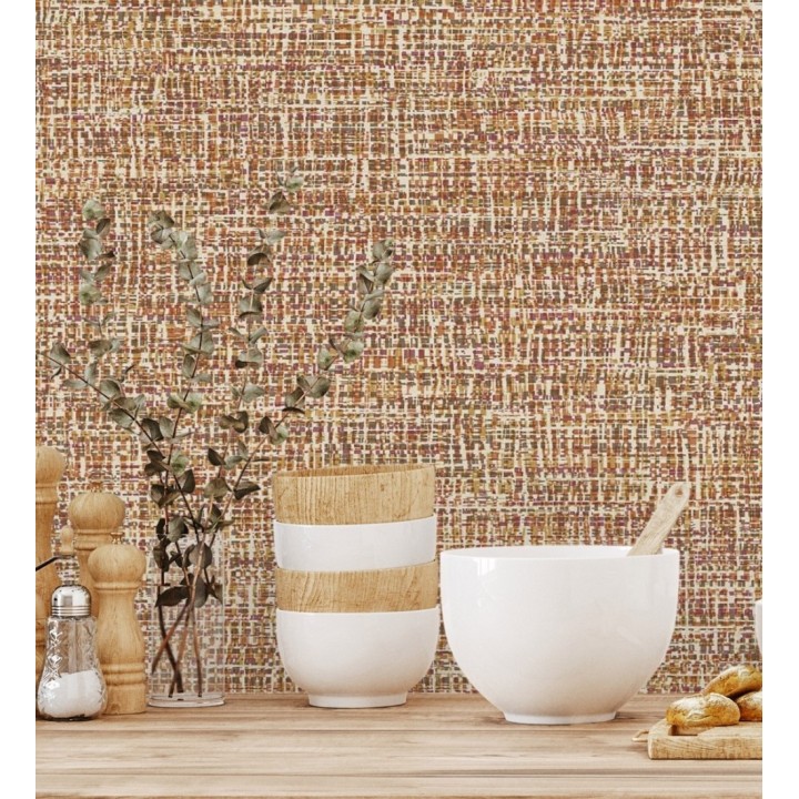 Papel pintado imitación fibras de algodón jaspeadas - Kilamba 681017