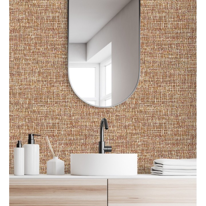 Papel pintado imitación fibras de algodón jaspeadas - Kilamba 681017