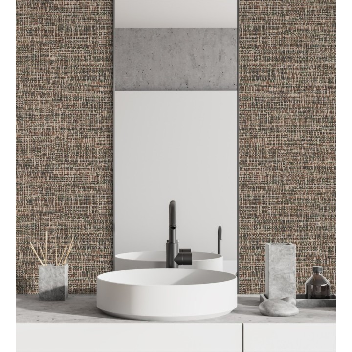 Papel pintado imitación fibras de algodón jaspeadas - Kilamba 681018