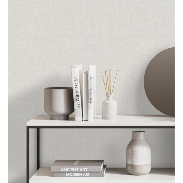 Papel pintado efecto lino texturizado - Leicester 681020