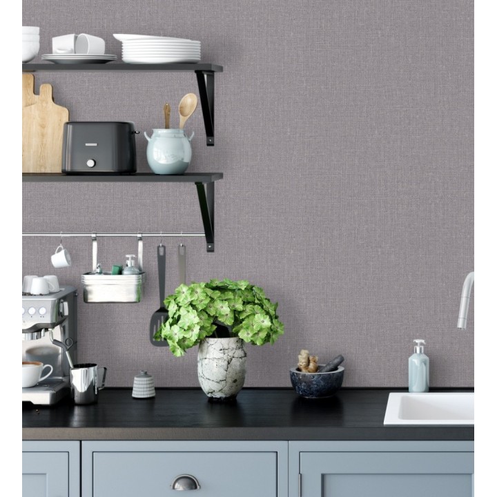Papel pintado efecto lino texturizado - Leicester 681022