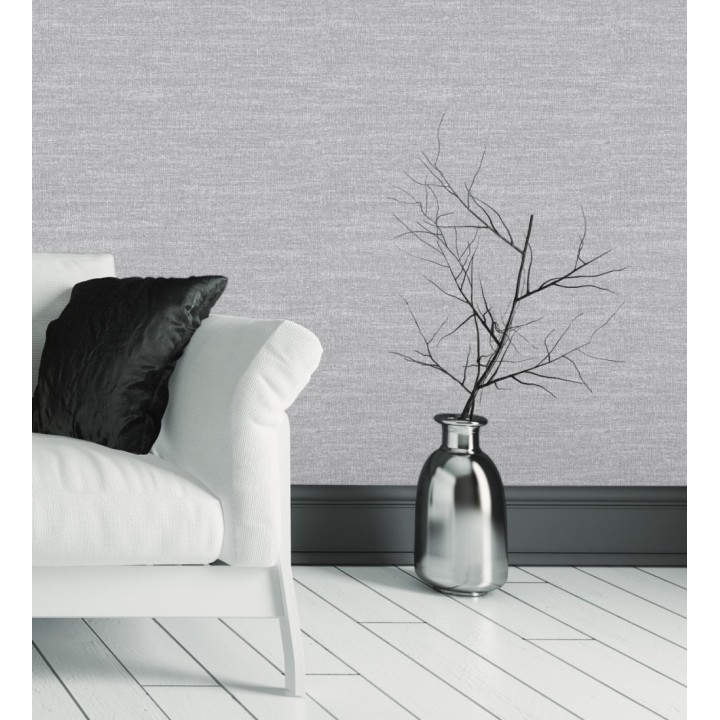 Papel pintado efecto tela de lino jaspeada texturizada - Liverpool 681031