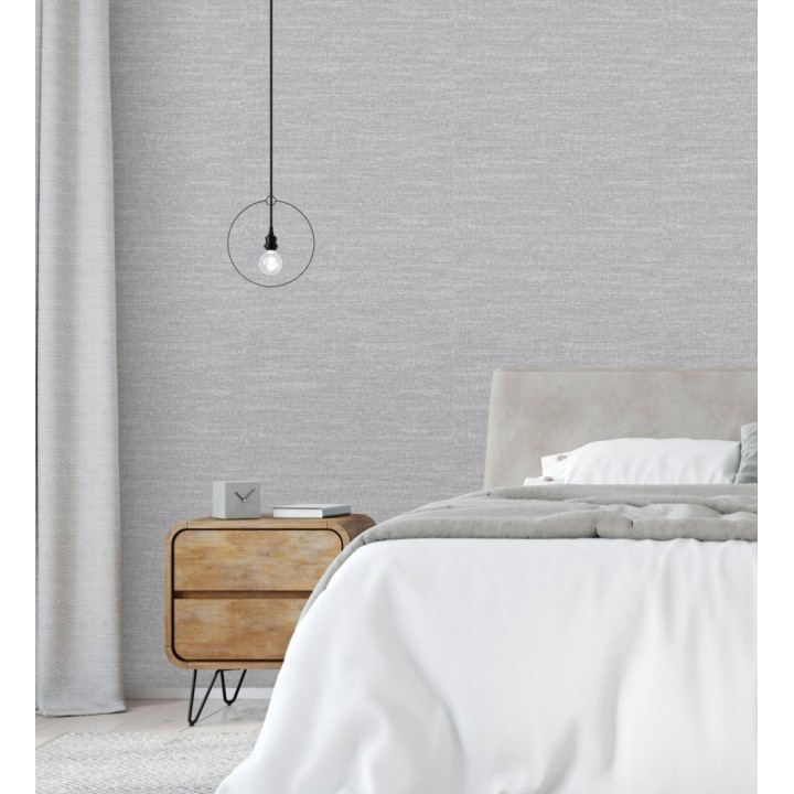 Papel pintado efecto tela de lino jaspeada texturizada - Liverpool 681031