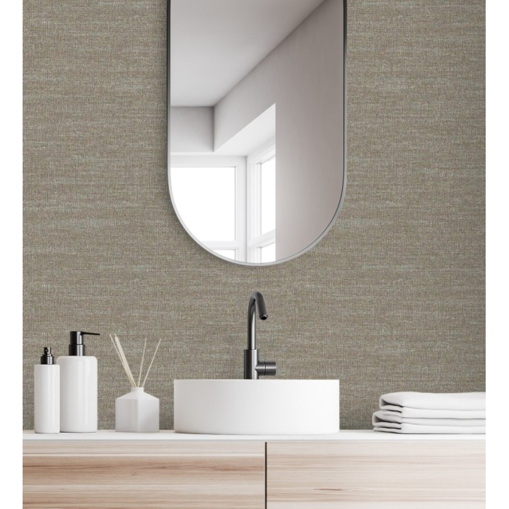 Papel pintado efecto tela de lino jaspeada texturizada - Liverpool 681032