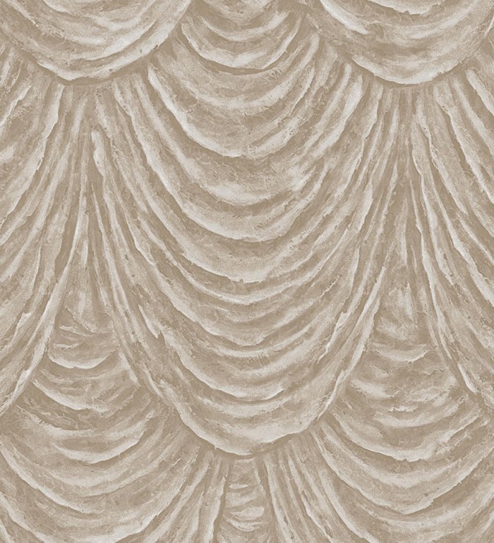 Papel pintado efecto tela alzada con relieve - Kremling Curtains 681142