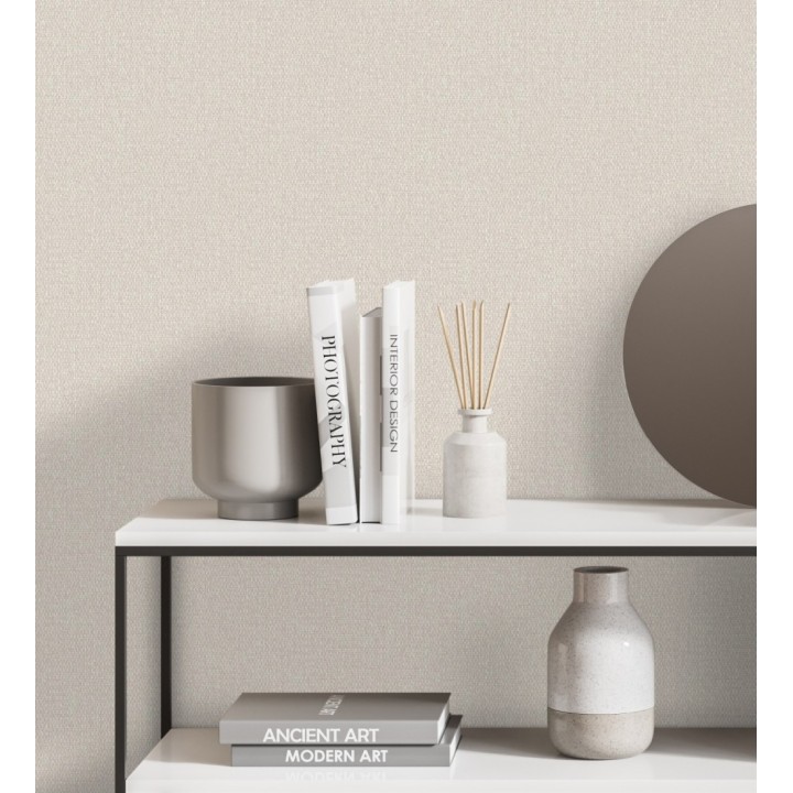 Papel pintado efecto fibra de yute texturizada - Cairo 681176