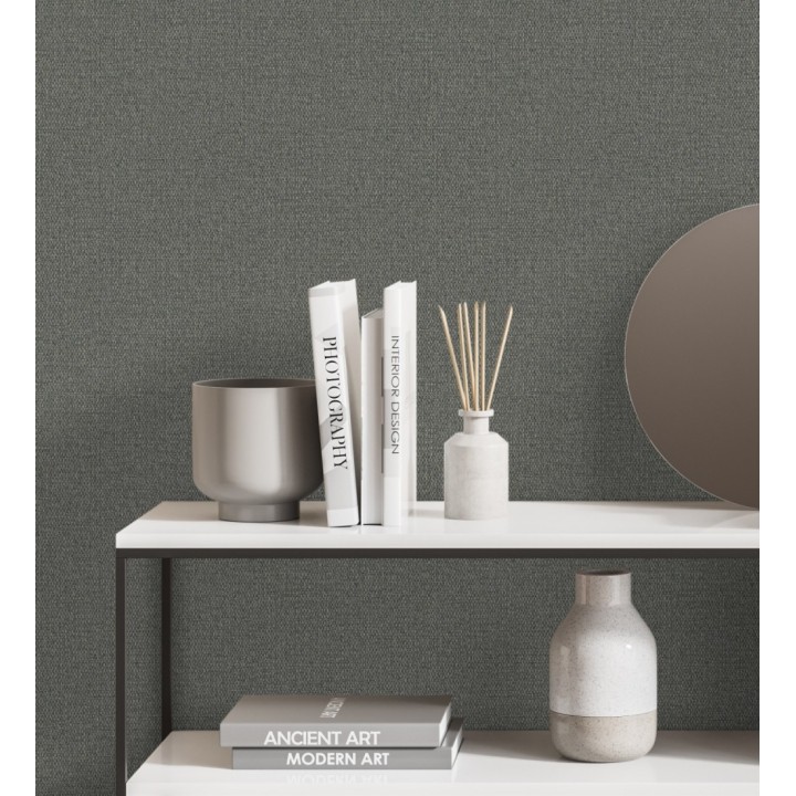 Papel pintado efecto fibra de yute texturizada - Cairo 681179