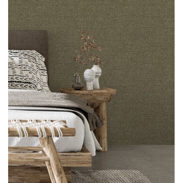 Papel pintado efecto fibra de yute texturizada - Cairo 681180