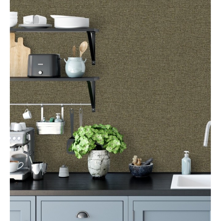 Papel pintado efecto fibra de yute texturizada - Cairo 681180