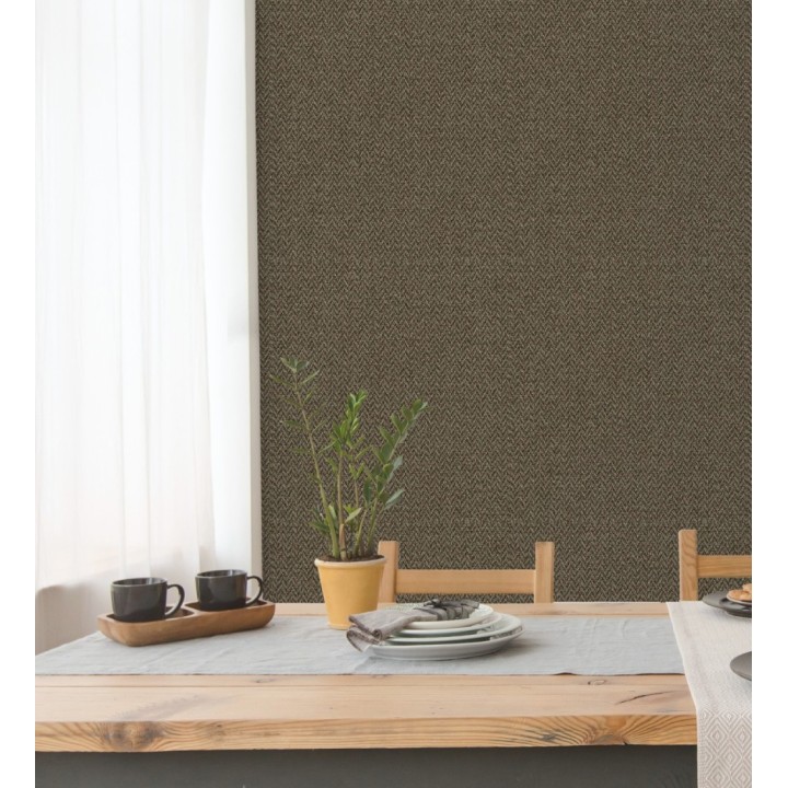 Papel pintado de espigas de Yute texturizada - Dakar 681184