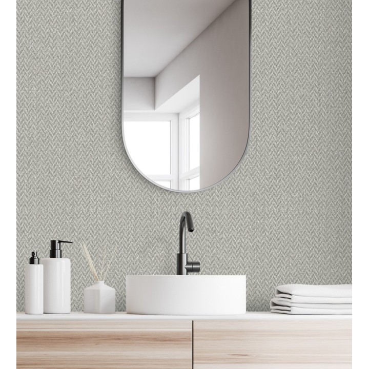 Papel pintado de espigas de Yute texturizada - Dakar 681185