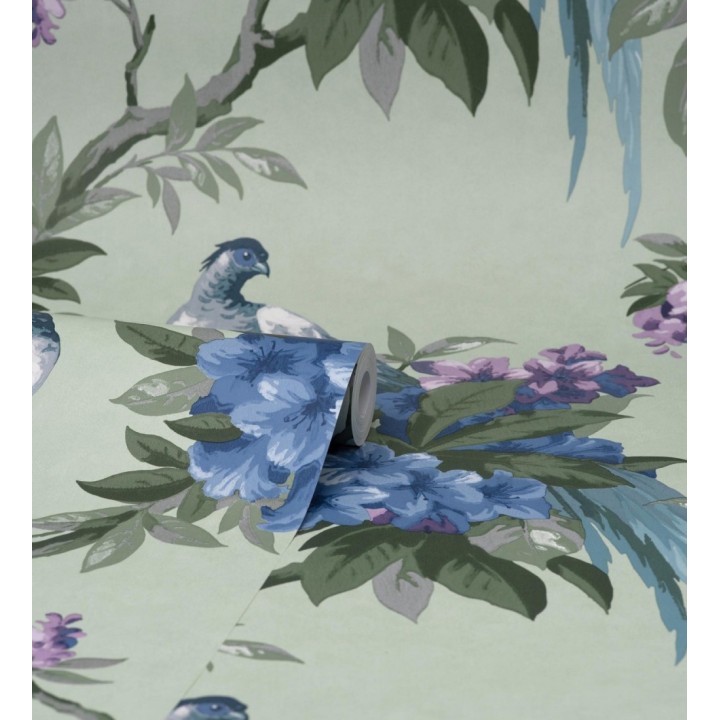 Papel pintado de pájaros y flores de los jardines reales - Royal Birds 681199