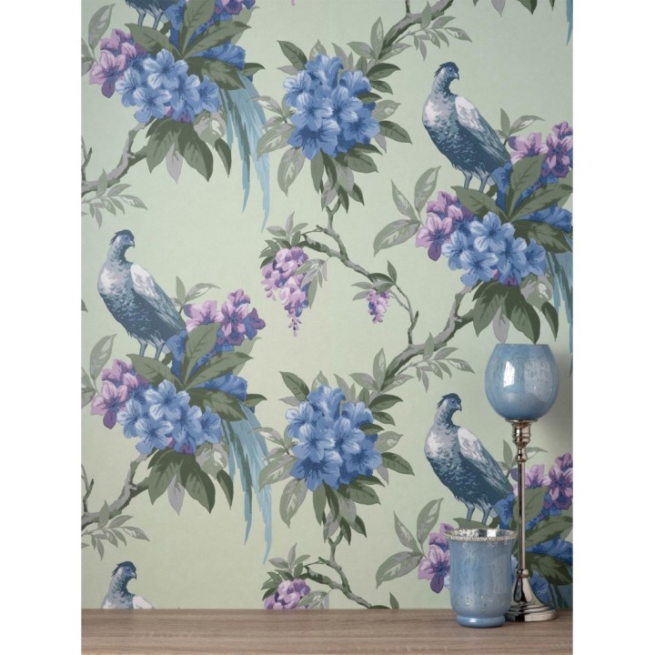 Papel pintado de pájaros y flores de los jardines reales - Royal Birds 681199