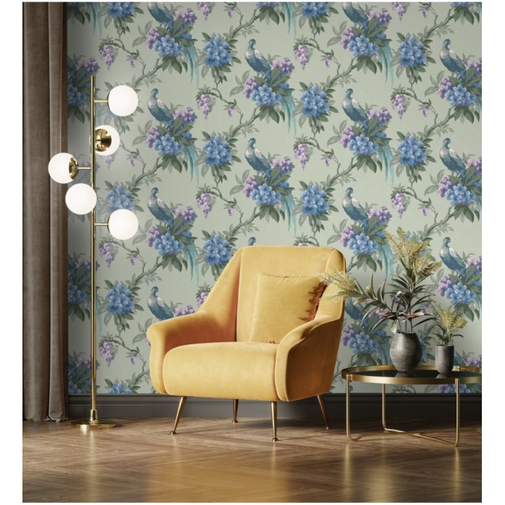 Papel pintado de pájaros y flores de los jardines reales - Royal Birds 681199