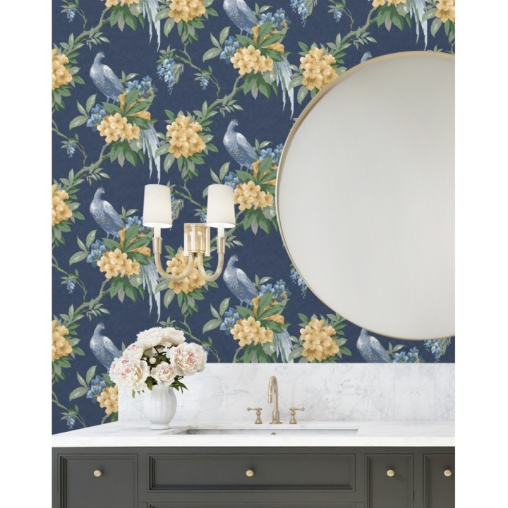 Papel pintado de pájaros y flores de los jardines reales - Royal Birds 681200
