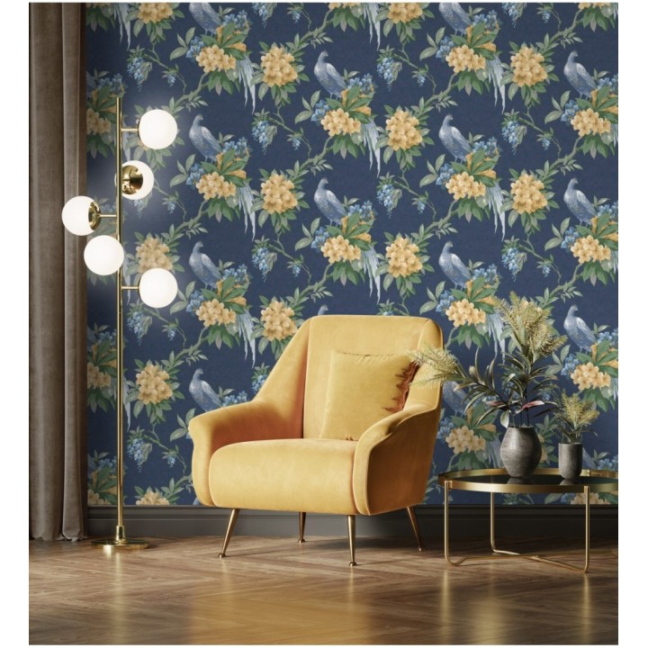 Papel pintado de pájaros y flores de los jardines reales - Royal Birds 681200