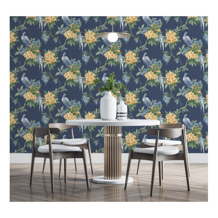 Papel pintado de pájaros y flores de los jardines reales - Royal Birds 681200