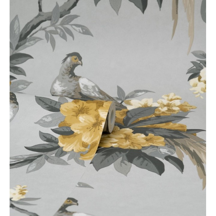 Papel pintado de pájaros y flores de los jardines reales - Royal Birds 681201