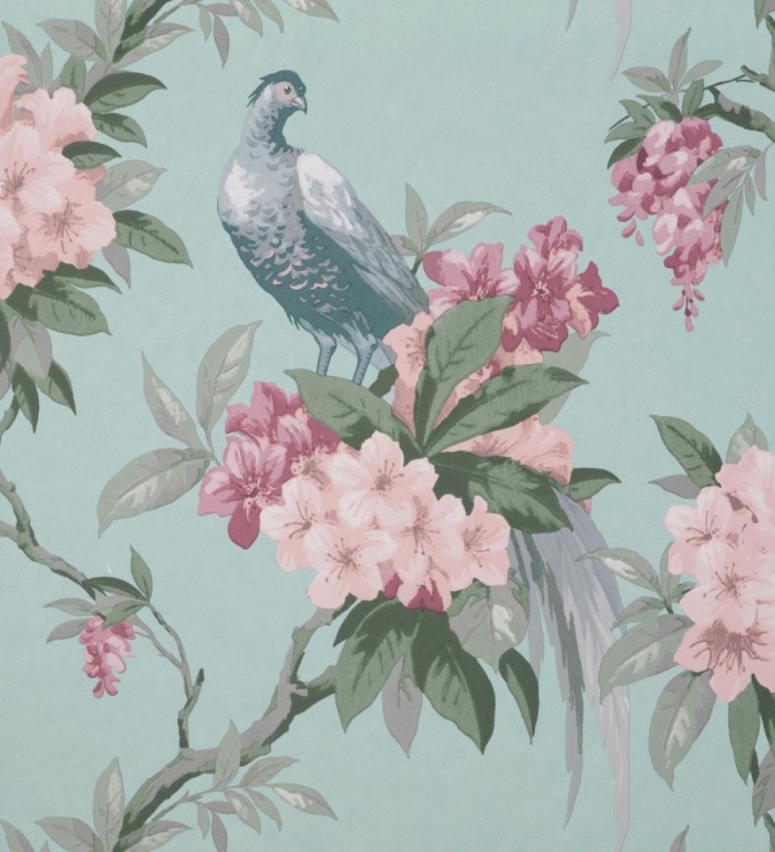 Papel pintado de pájaros y flores de los jardines reales - Royal Birds 681202