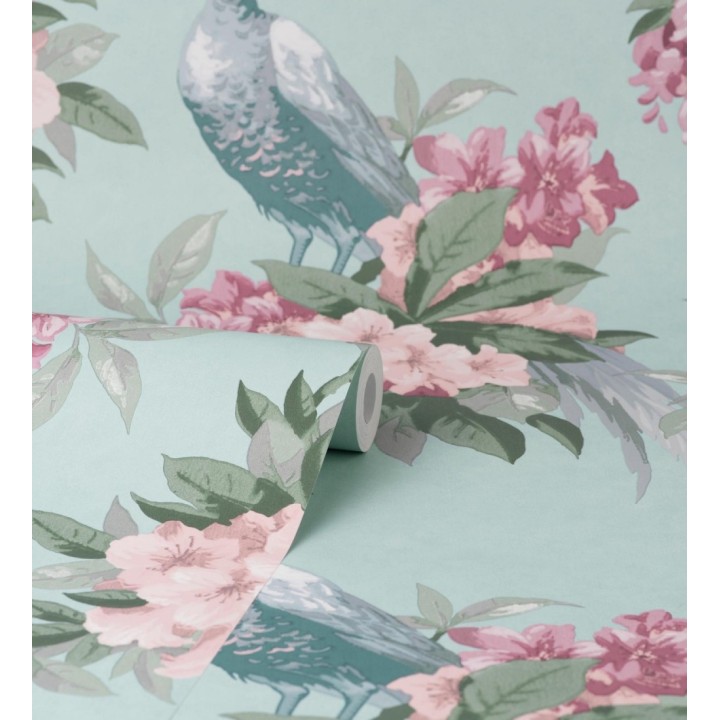 Papel pintado de pájaros y flores de los jardines reales - Royal Birds 681202