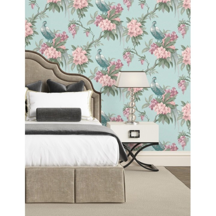 Papel pintado de pájaros y flores de los jardines reales - Royal Birds 681202