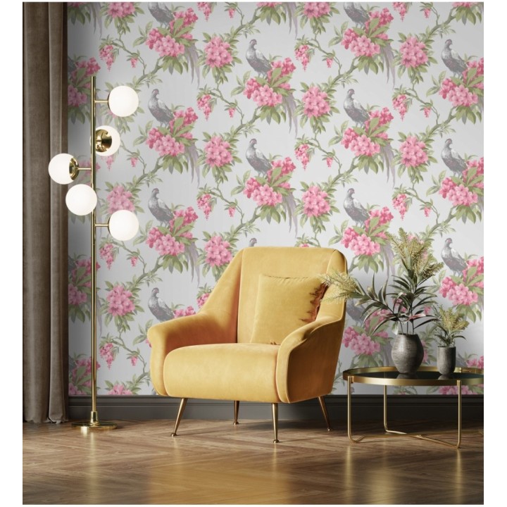 Papel pintado de pájaros y flores de los jardines reales - Royal Birds 681203