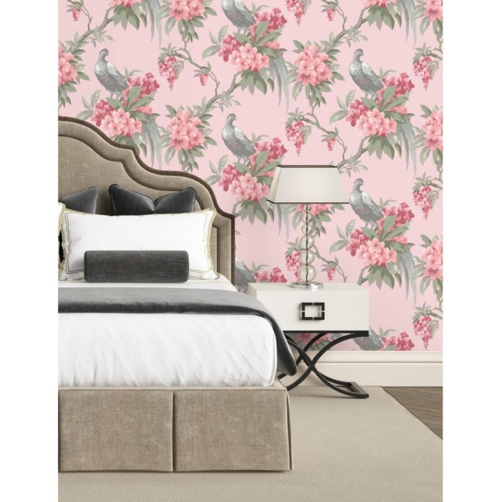 Papel pintado de pájaros y flores de los jardines reales - Royal Birds 681204