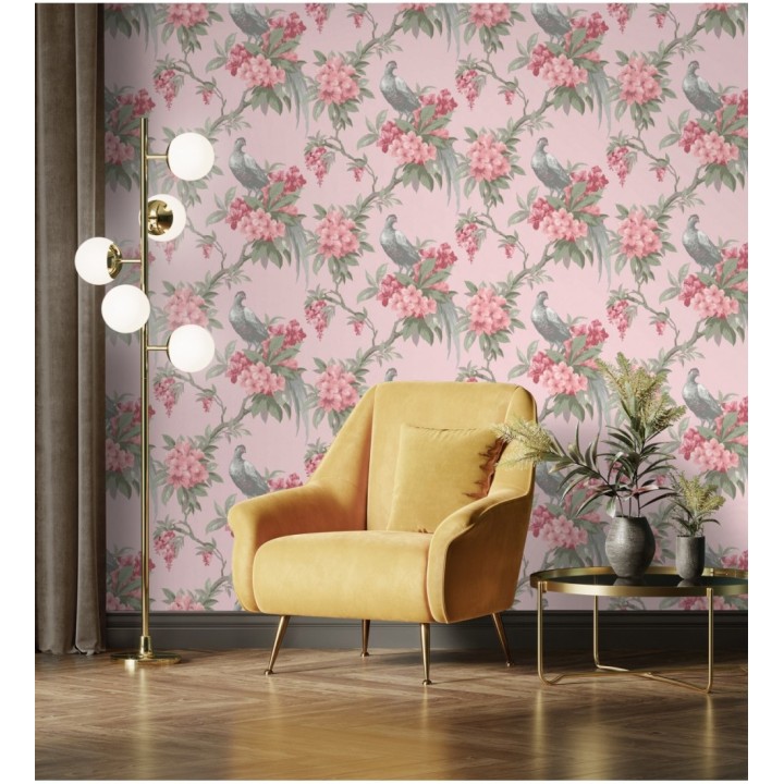 Papel pintado de pájaros y flores de los jardines reales - Royal Birds 681204