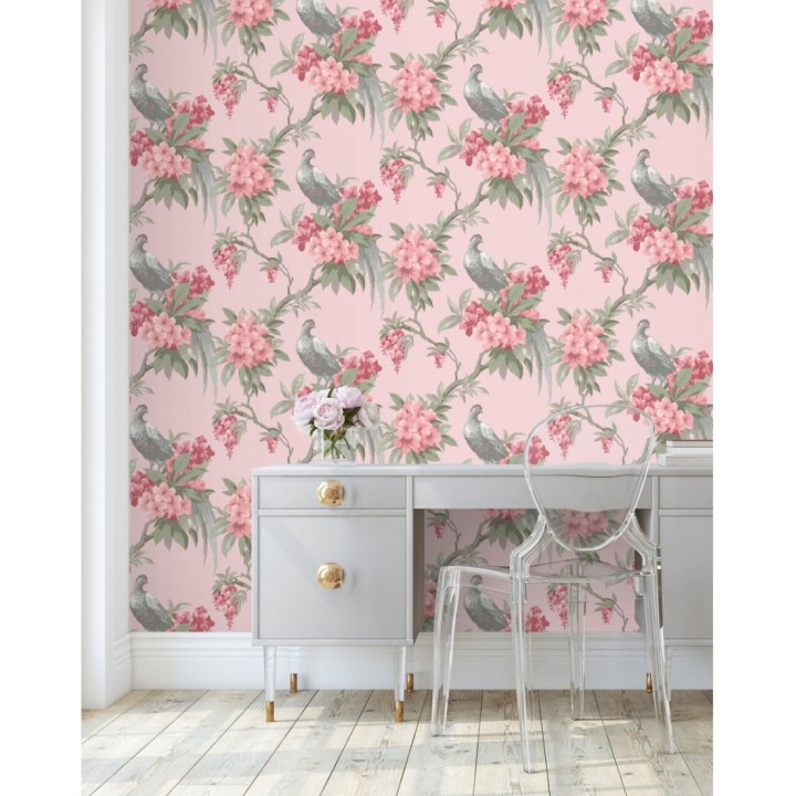 Papel pintado de pájaros y flores de los jardines reales - Royal Birds 681204