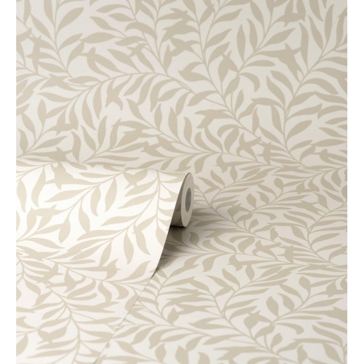 Papel pintado de hojas efecto nacarado fondo mate - Didier 681207