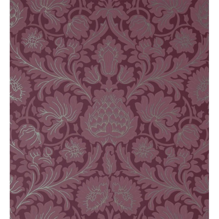 Papel pintado damasco lujoso estilo inglés con toque metalizados - Quinton Palace 681219