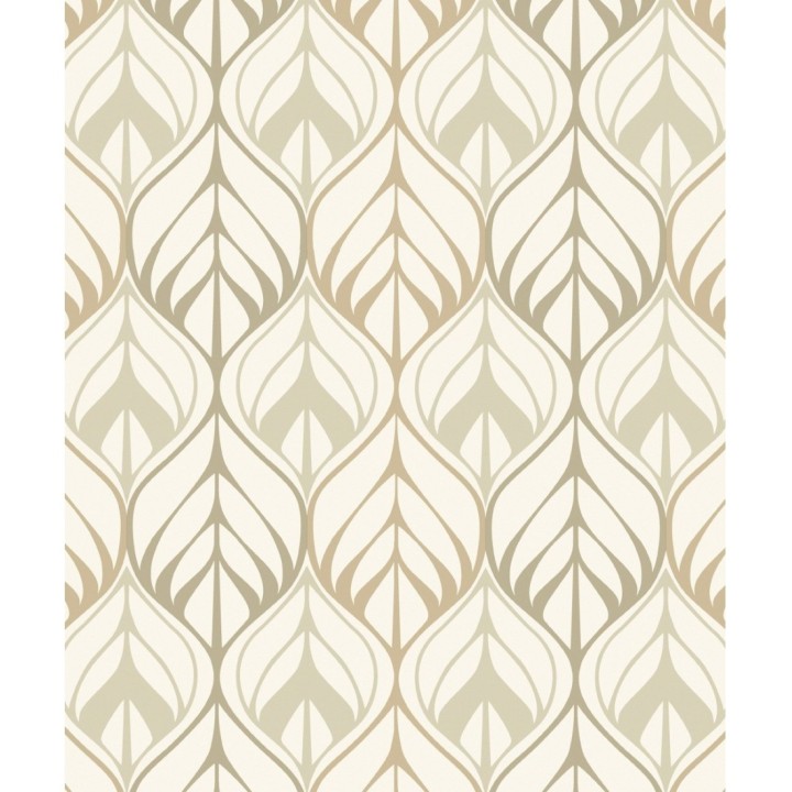 Papel pintado dibujo de hojas estilo nórdico - Omeya 121001