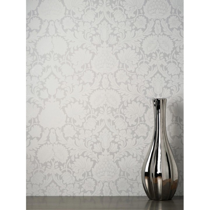 Papel pintado damasco lujoso estilo inglés con toque metalizados - Quinton Palace 681222