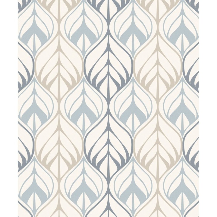 Papel pintado dibujo de hojas estilo nórdico - Omeya 121002