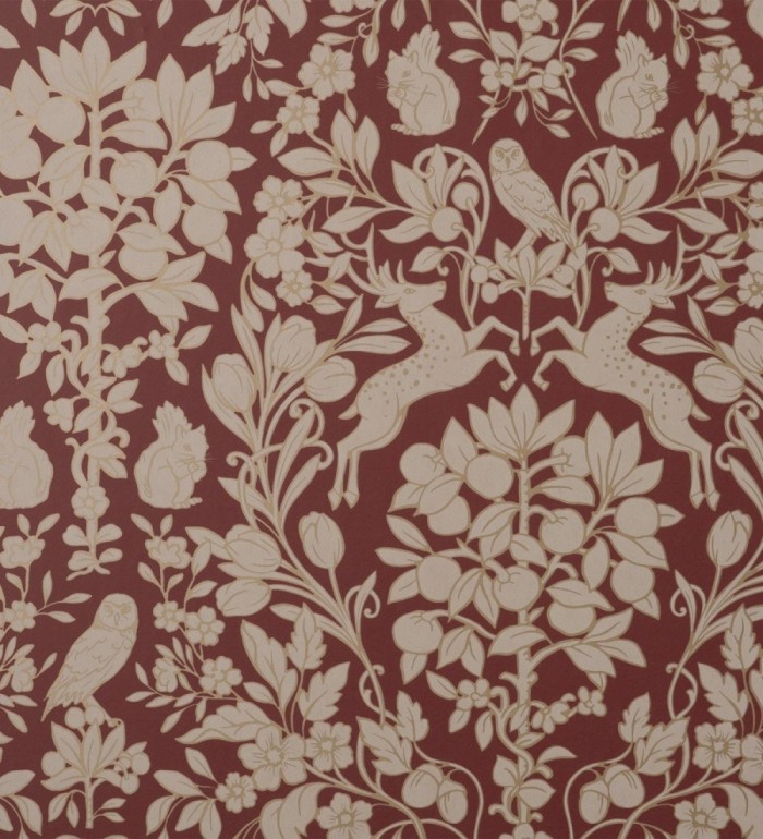 Papel pintado animales del bosque ornamental - Branly Forest 681224
