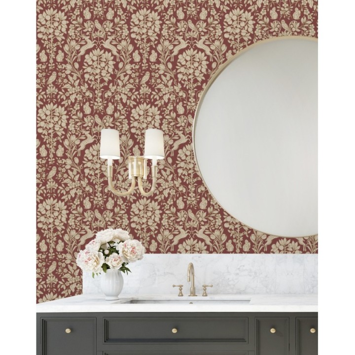 Papel pintado animales del bosque ornamental - Branly Forest 681224