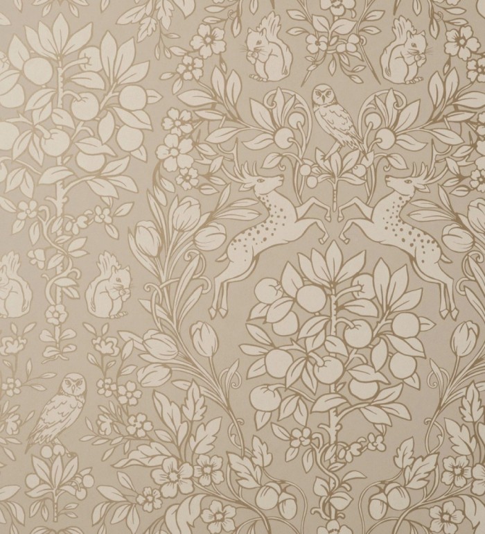 Papel pintado animales del bosque ornamental - Branly Forest 681225